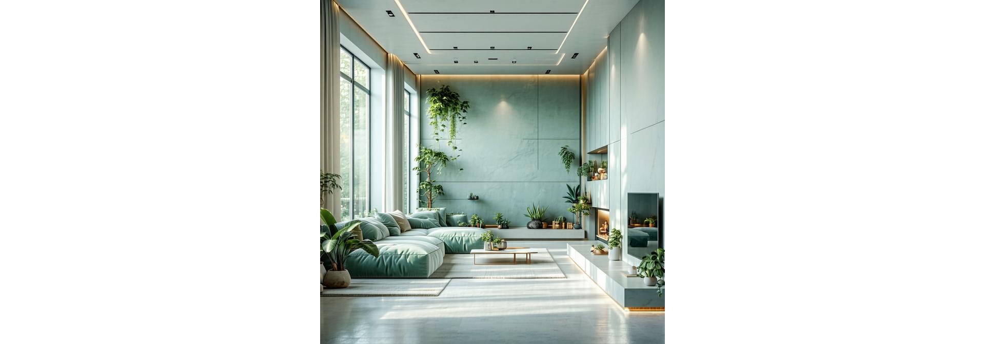 Intérieur lumineux et propre d'un salon moderne à Lyon